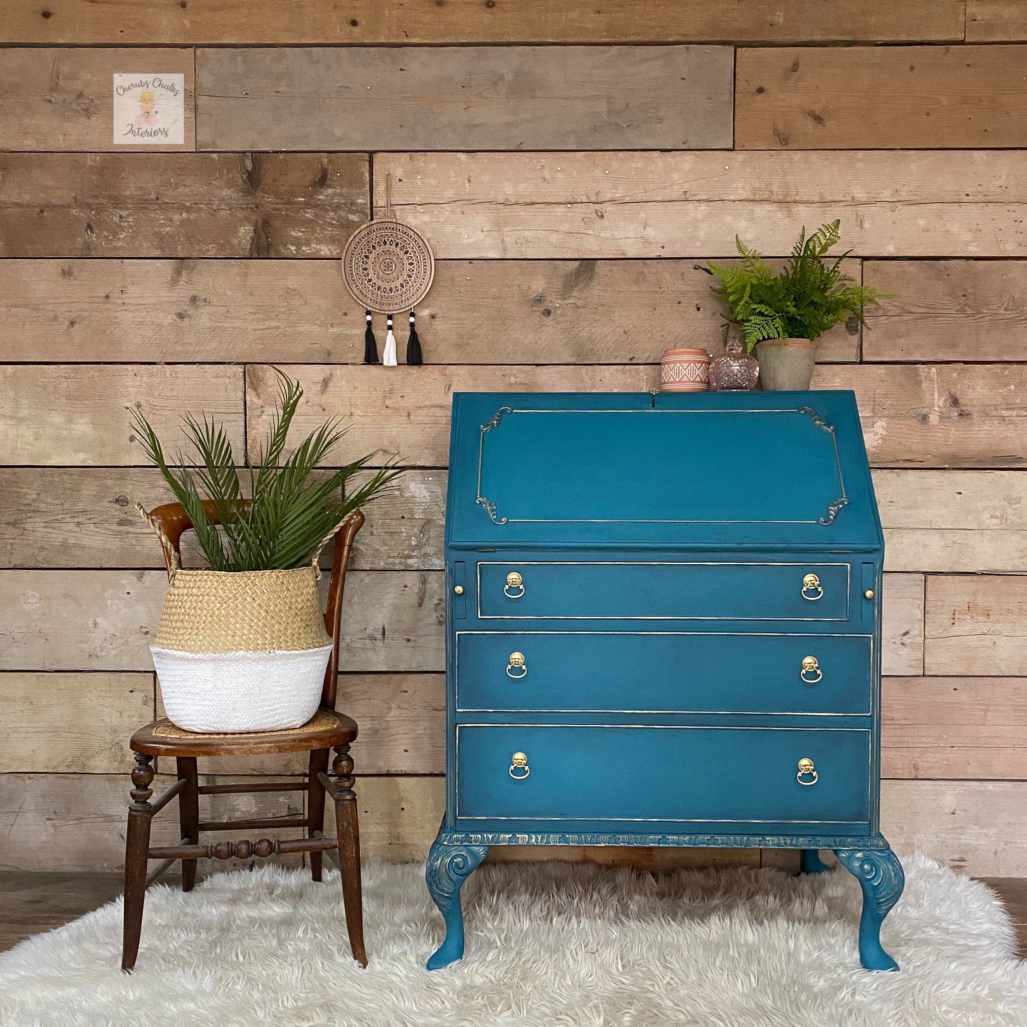 Dixie Belle Antebellum Blue Chalk Mineral Paint | Furniture Paint - Image 4
