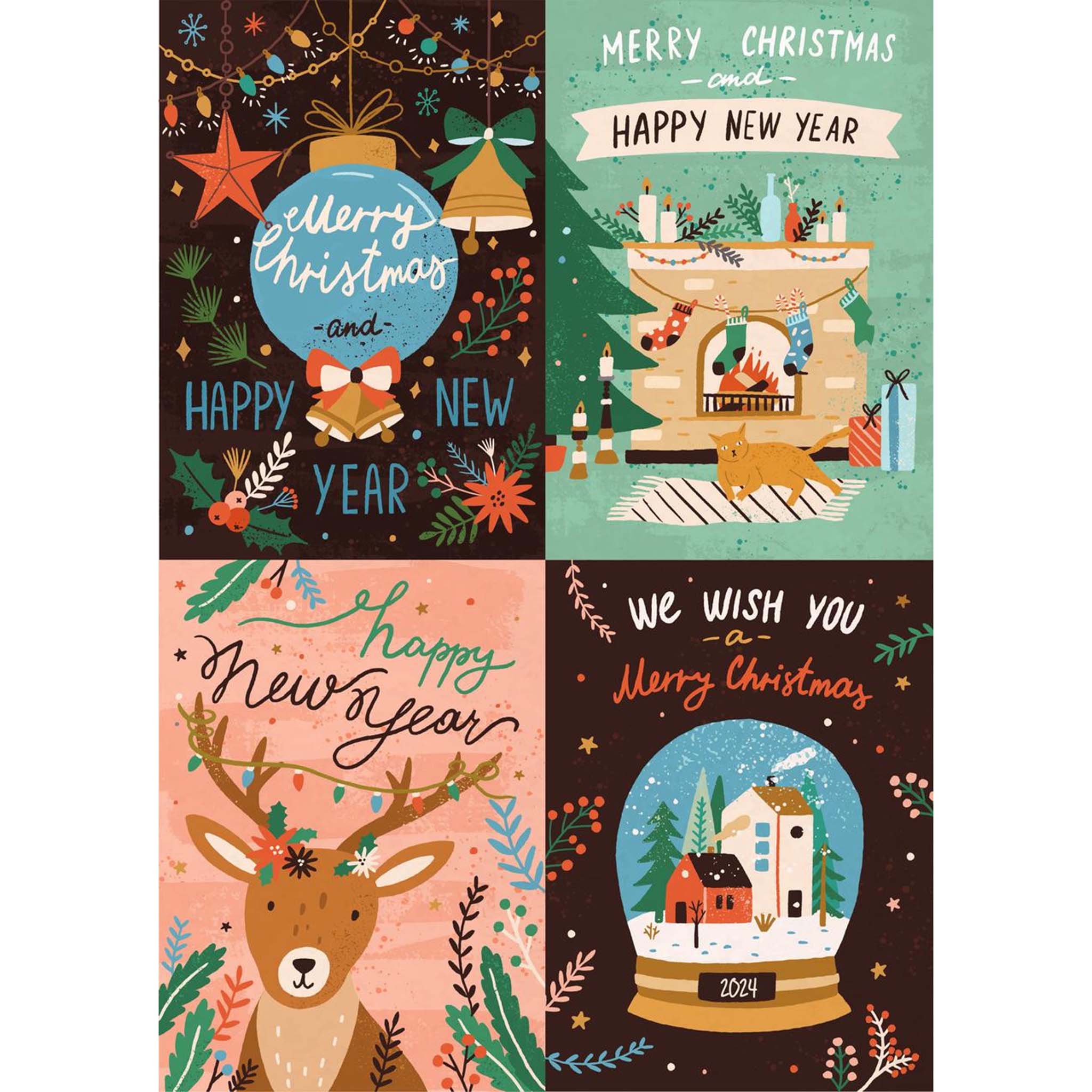 Belles & Whistles - Jolly Jingles Decoupage Paper (A4 Size, Set of 4 Designs) - Image 4