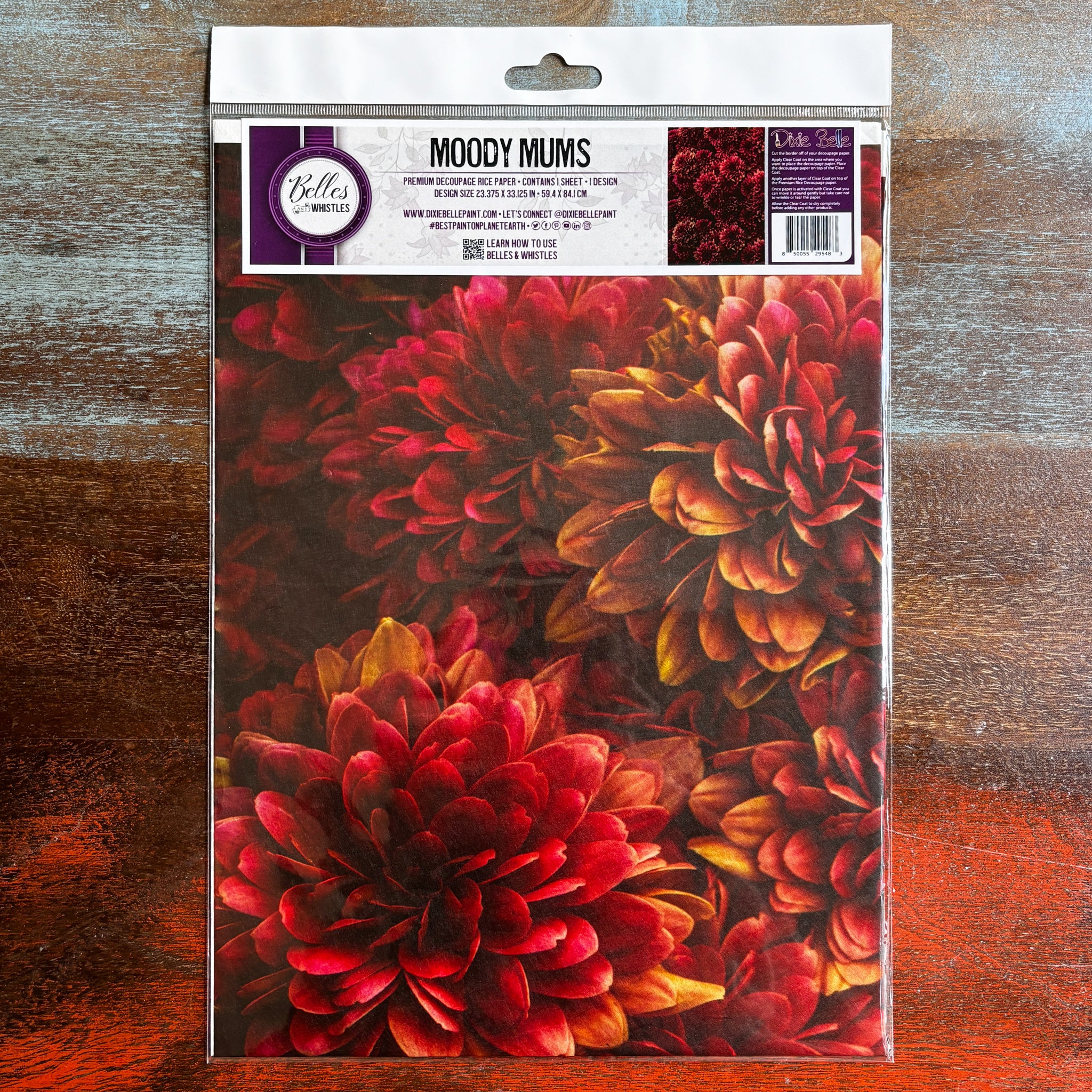 Belles & Whistles - Moody Mums Decoupage Paper (A1 Size) - Image 4