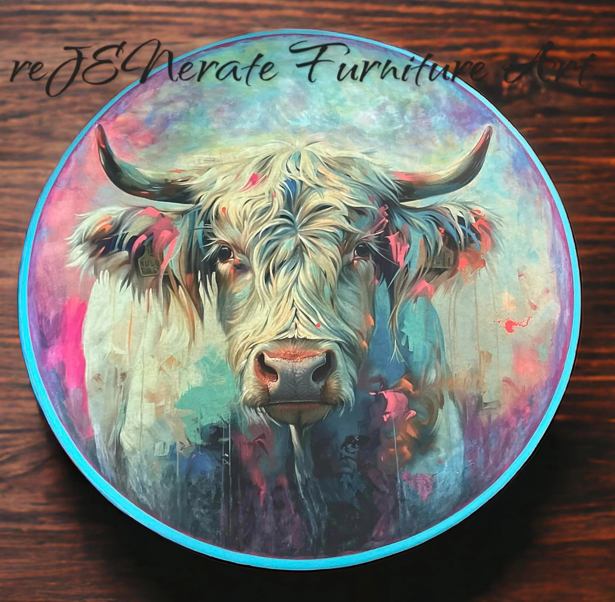 Whimsykel - Bessie Blue Cow Decoupage Paper (21x29, 14x20) - Image 3