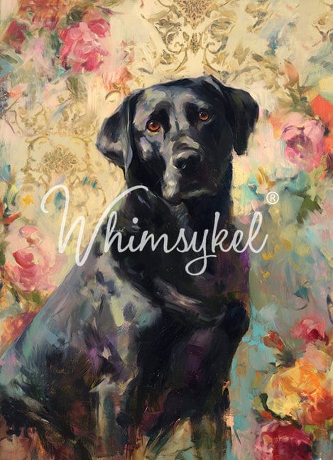 Whimsykel - Black Lab Decoupage Paper (21x29 Size)