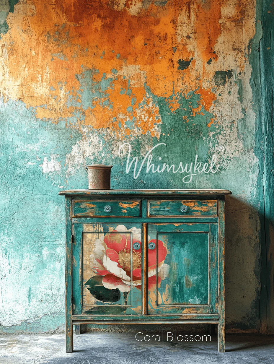 Whimsykel - Coral Blossom Decoupage Paper (21x29 Size) - Image 2