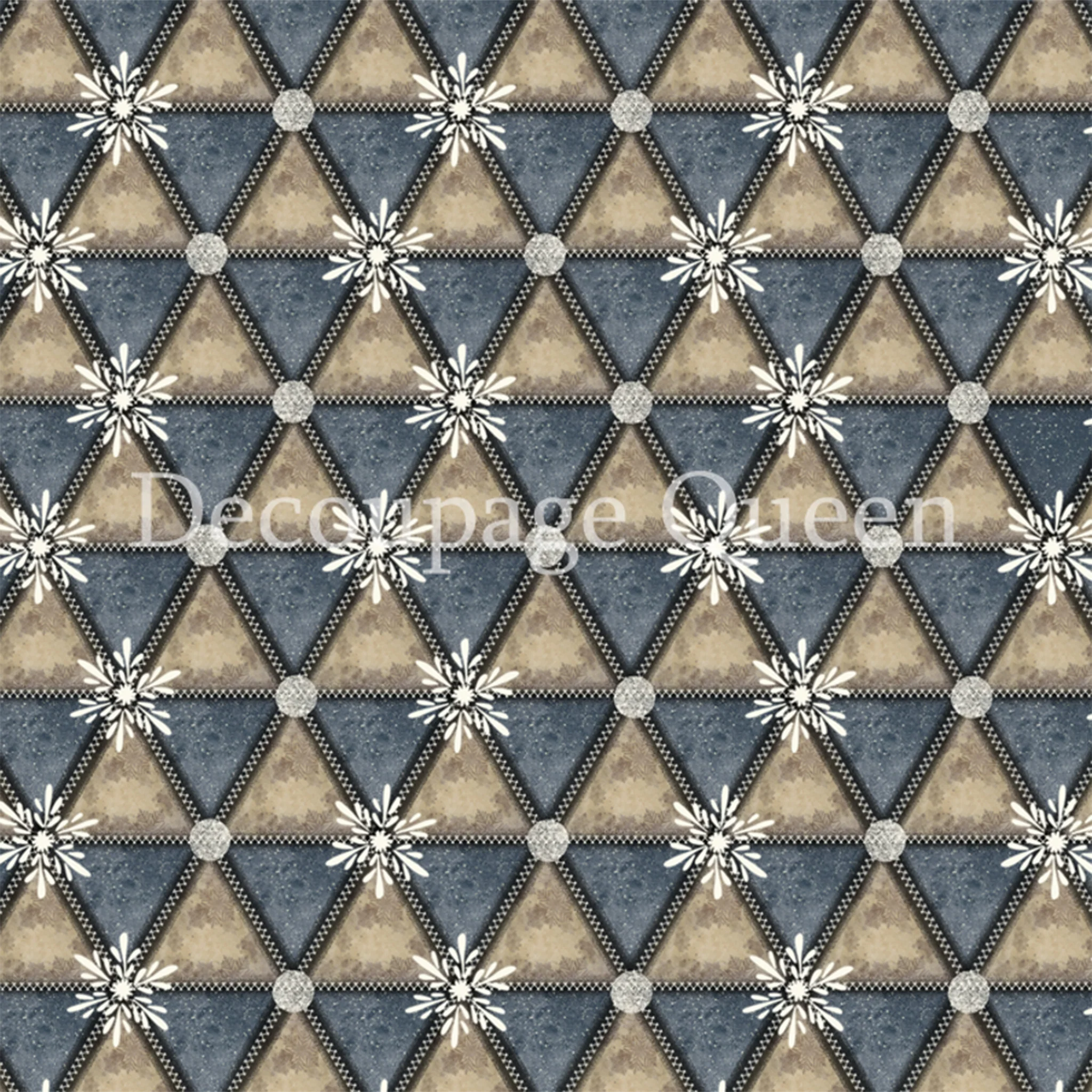Decoupage Queen - Geometric Winter Decoupage Paper (A3 Size)