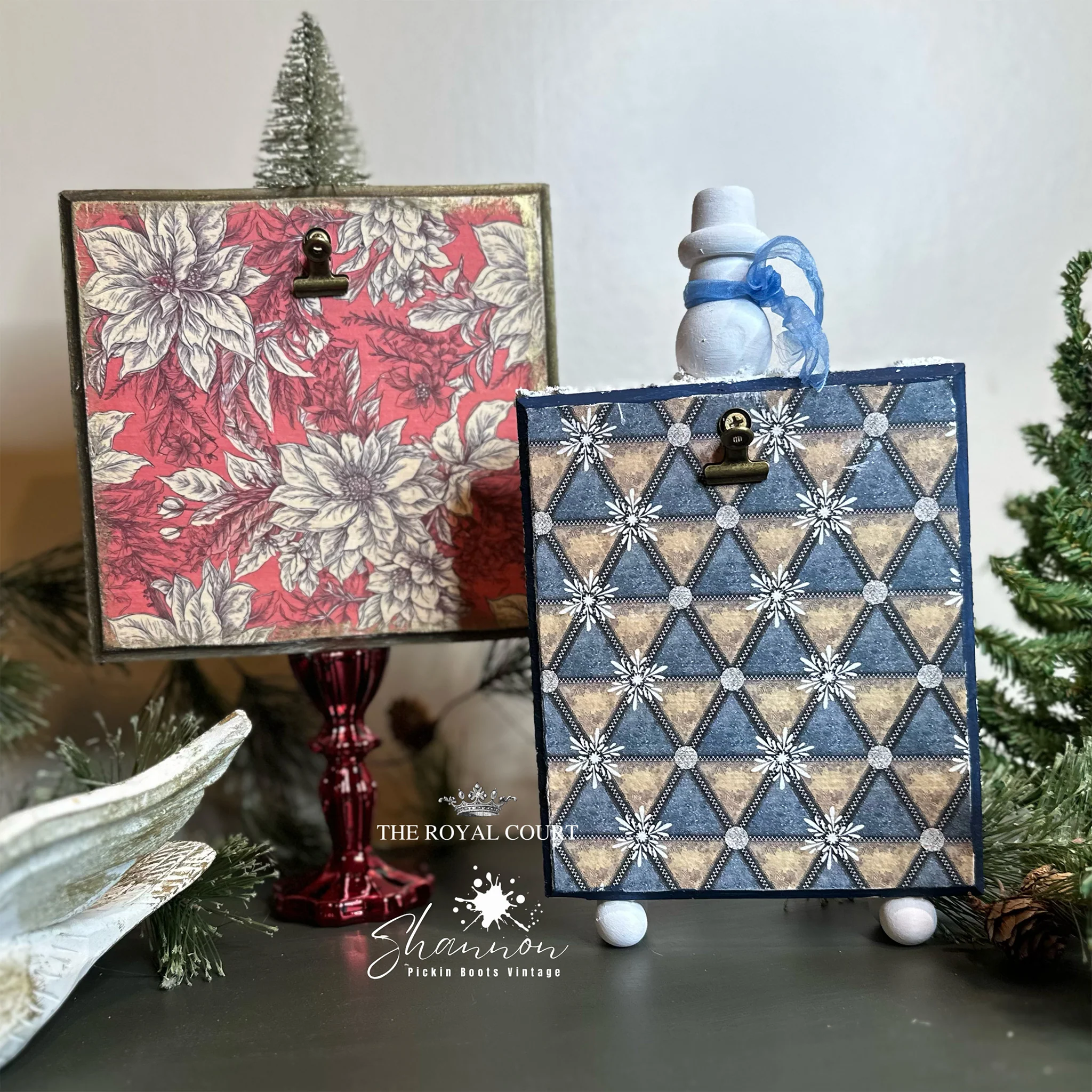 Decoupage Queen - Geometric Winter Decoupage Paper (A3 Size) - Image 2
