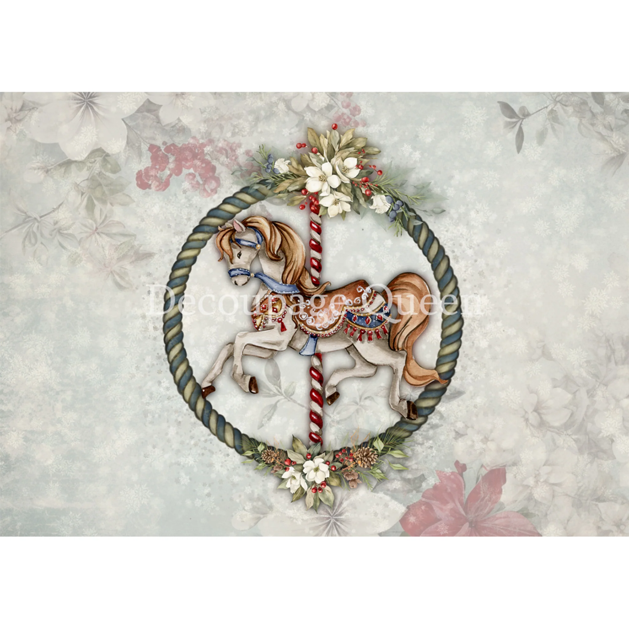 Decoupage Queen - Carousel 1 Decoupage Paper (A3 Size) - Image 3
