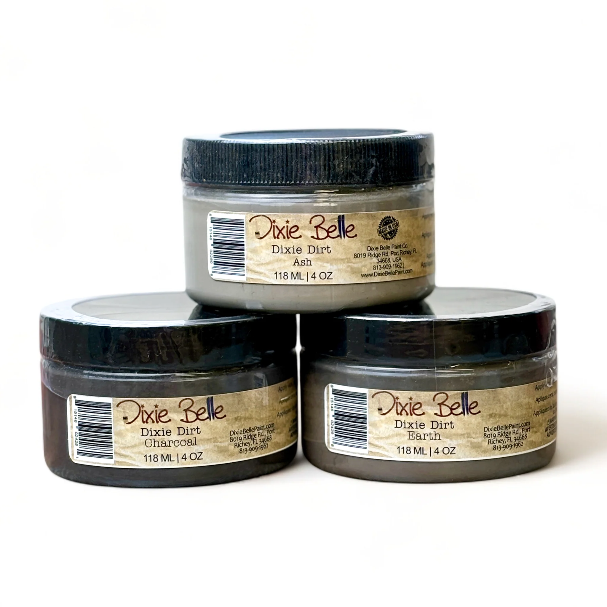 Dixie Belle Paint - Dixie Dirt (Black, Brown, Gray)