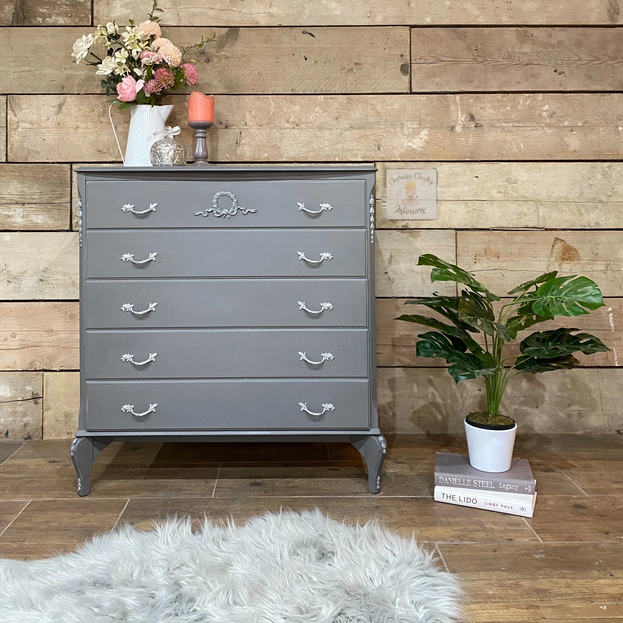 Dixie Belle Hurricane Gray Chalk Mineral Paint | Furniture Paint - Image 5