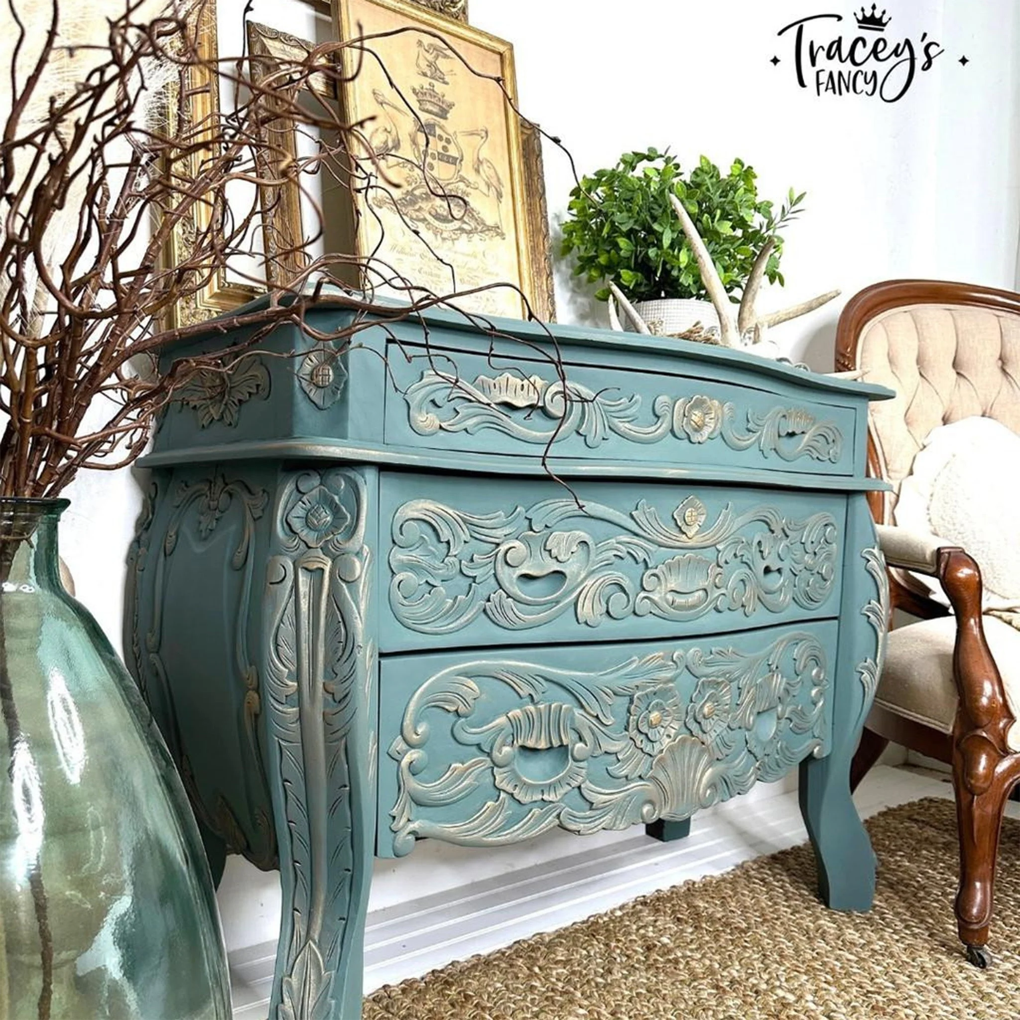 Dixie Belle Blue Grass Chalk Mineral Paint | Furniture Paint - Image 2