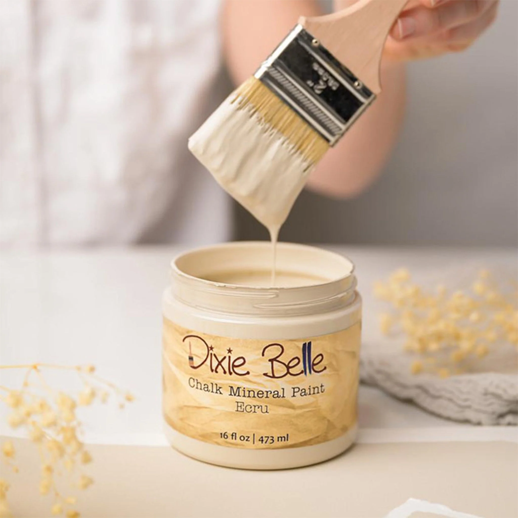 Dixie Belle Ecru Chalk Mineral Paint | Furniture Paint - Image 5