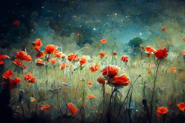 Whimsykel - Field of Poppies Decoupage Paper (21x29 Size)