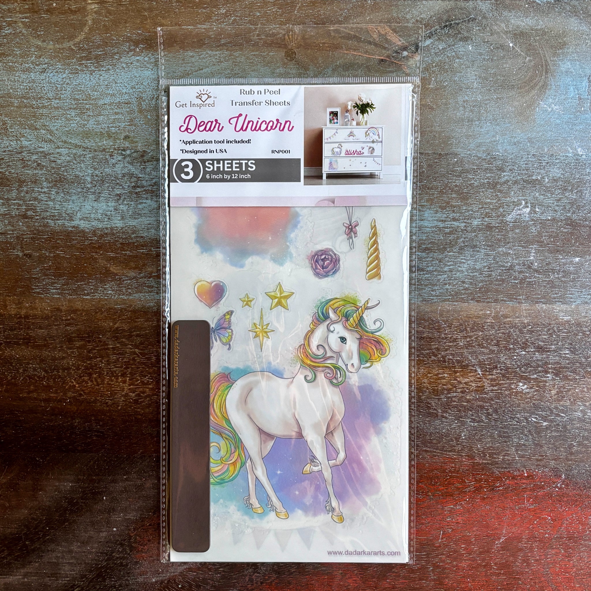 Dadarkar Art - Dear Unicorn Small Furniture Transfer (3 Sheets, 6x12 Each) - Image 3