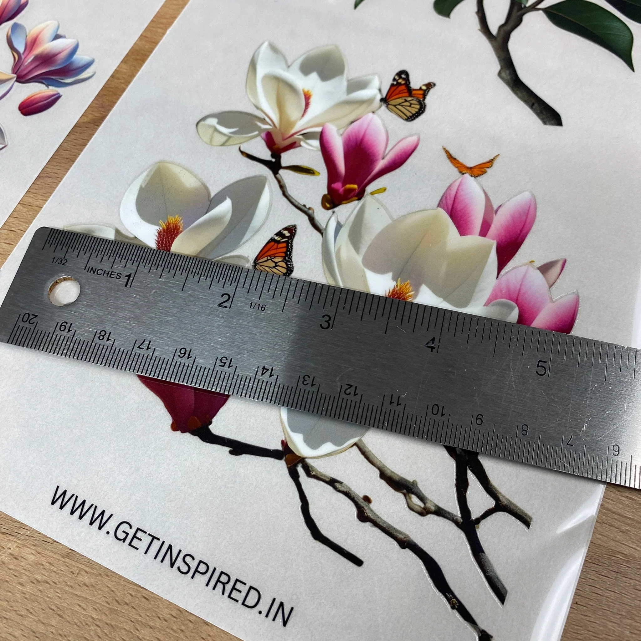 Dadarkar Art - White Magnolias Small Furniture Transfer (3 Sheets, 6x12 Each) - Image 4