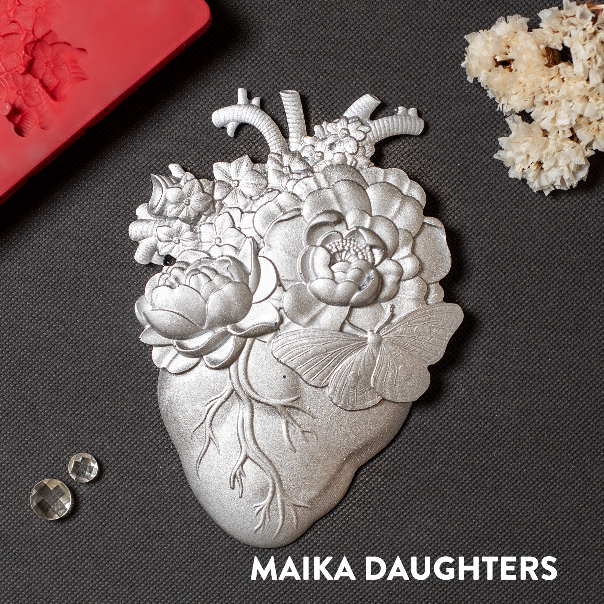 Dadarkar Art - Blooming Heart Silicone Mold