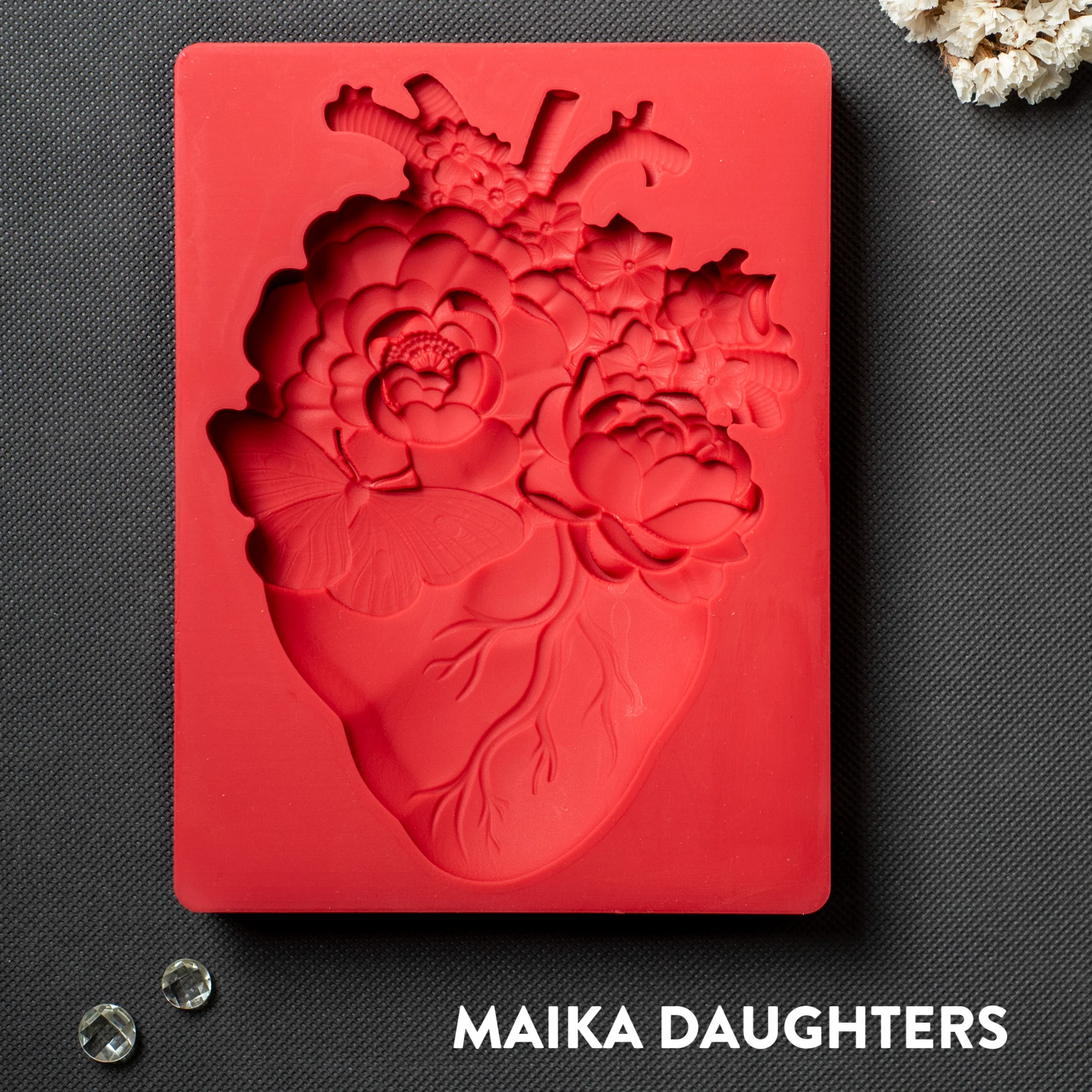 Dadarkar Art - Blooming Heart Silicone Mold - Image 2