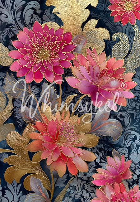 Whimsykel - Gilded Flowers Decoupage Paper (21x29 Size) - Image 3