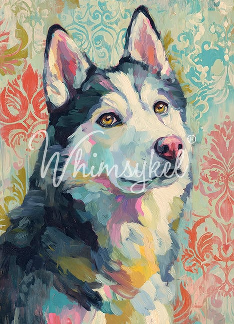 Whimsykel - Husky Decoupage Paper (21x29 Size)