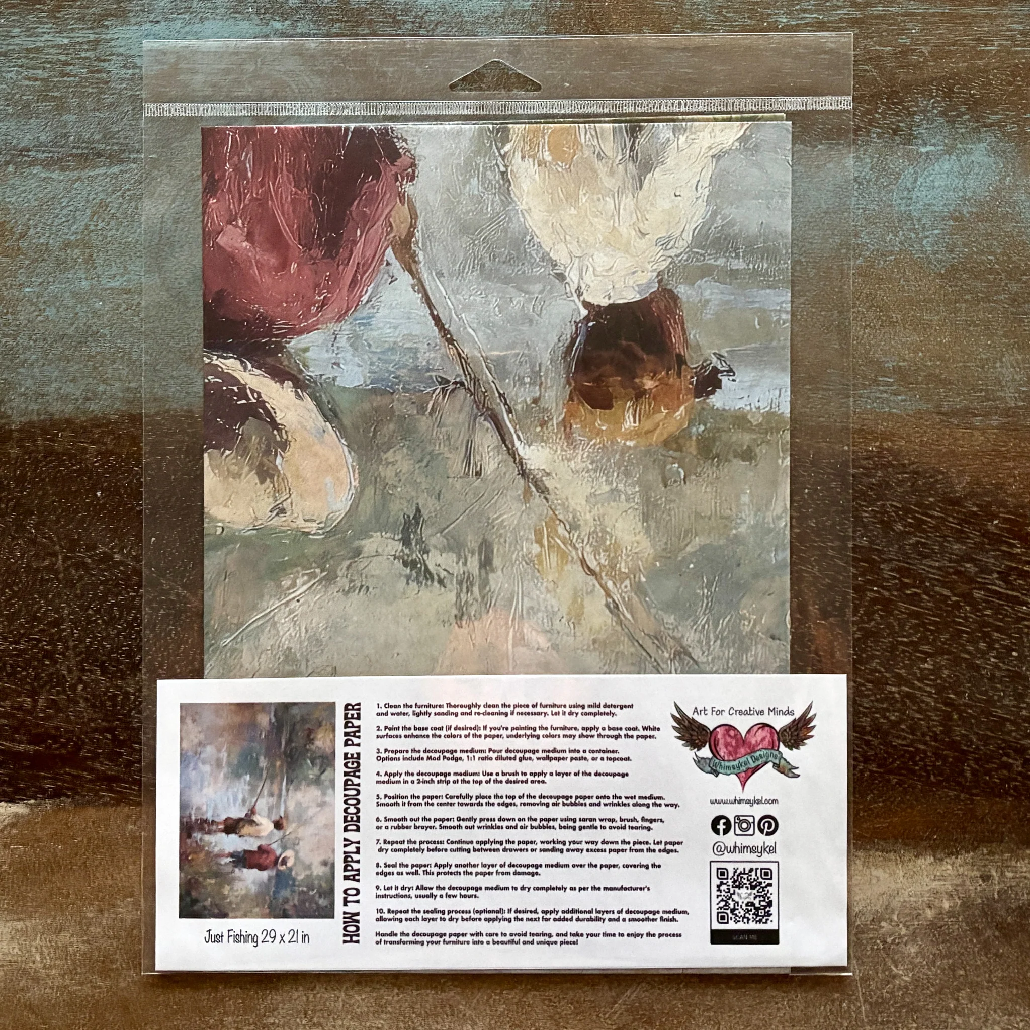 Whimsykel - Just Fishing Decoupage Paper (21x29, 14x20) - Image 4