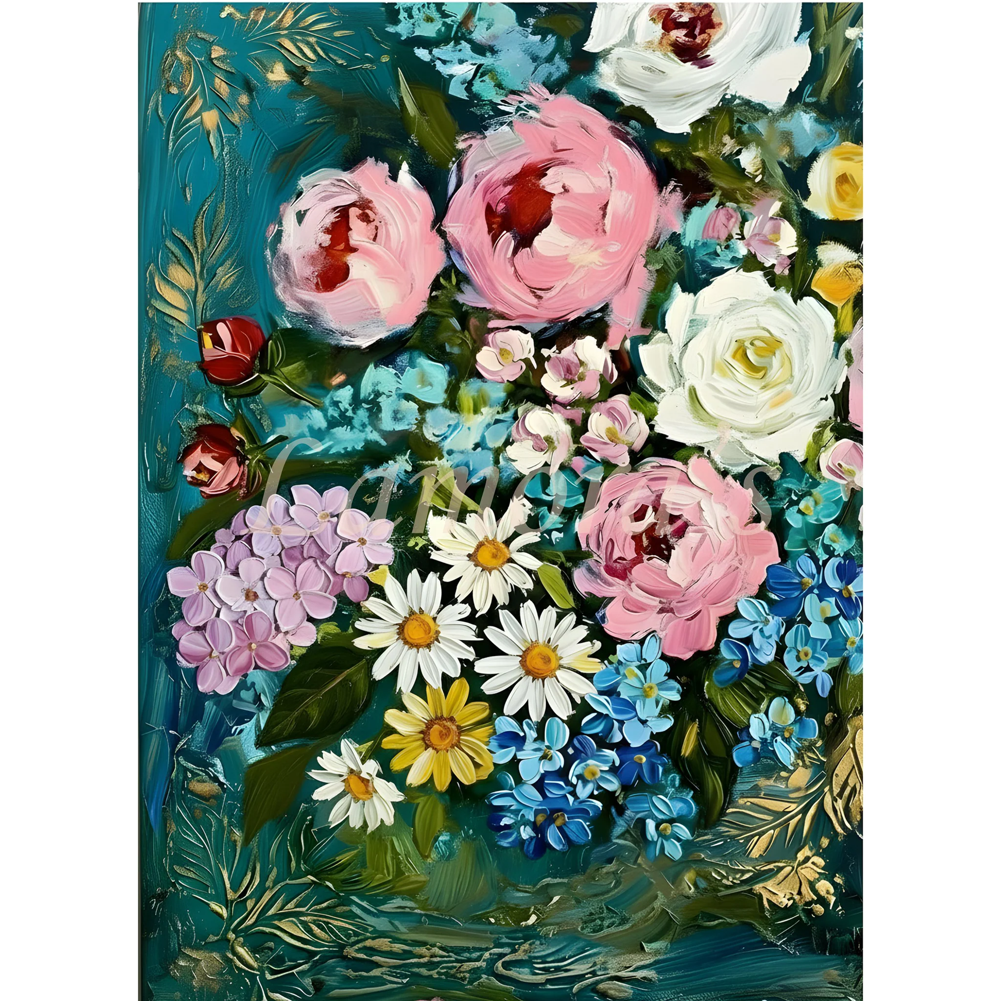 Lamora - Artisan Blooms Decoupage Paper (21x29 & 14x20) - Image 3