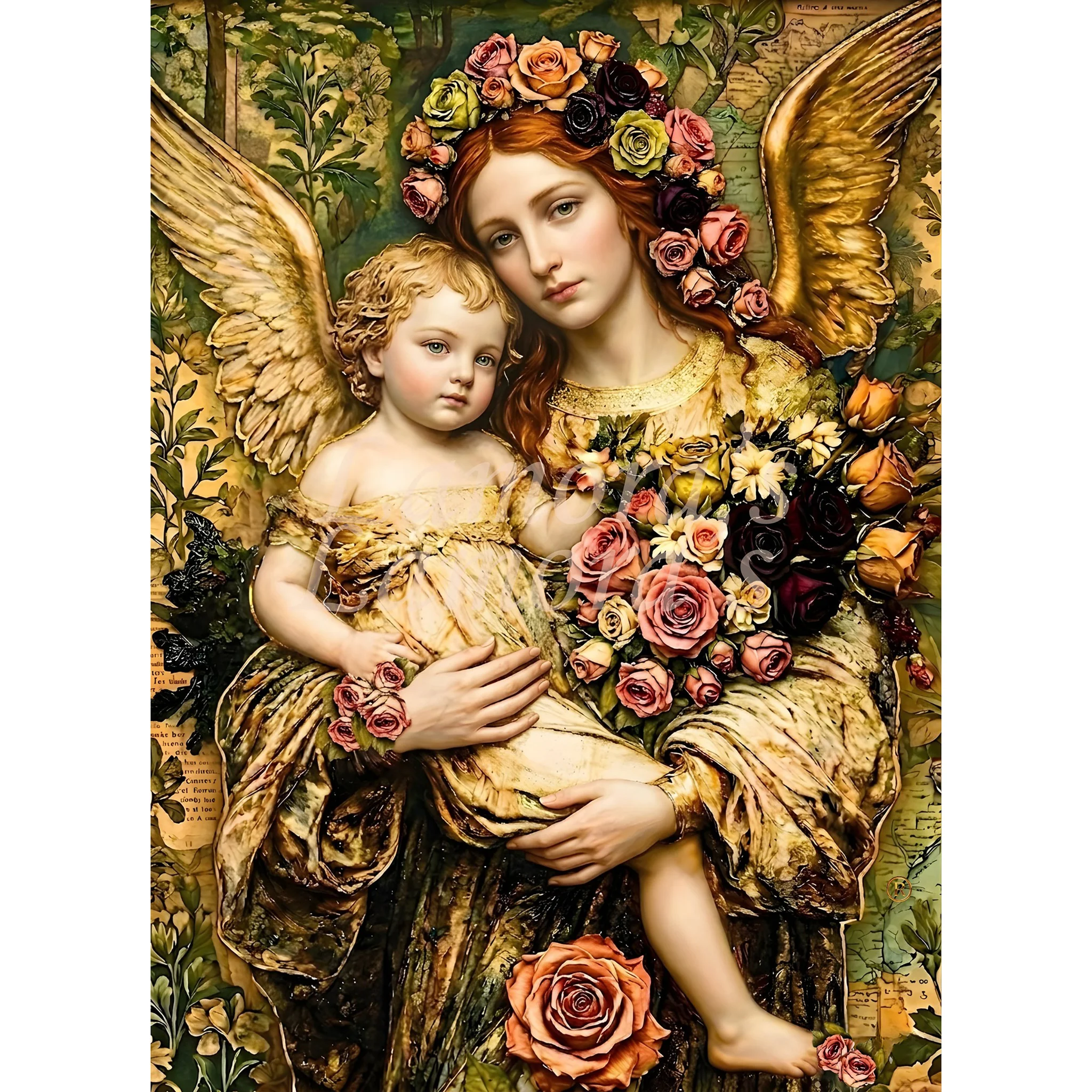 Lamora - Earthly Angel Decoupage Paper (21x29) - Image 3
