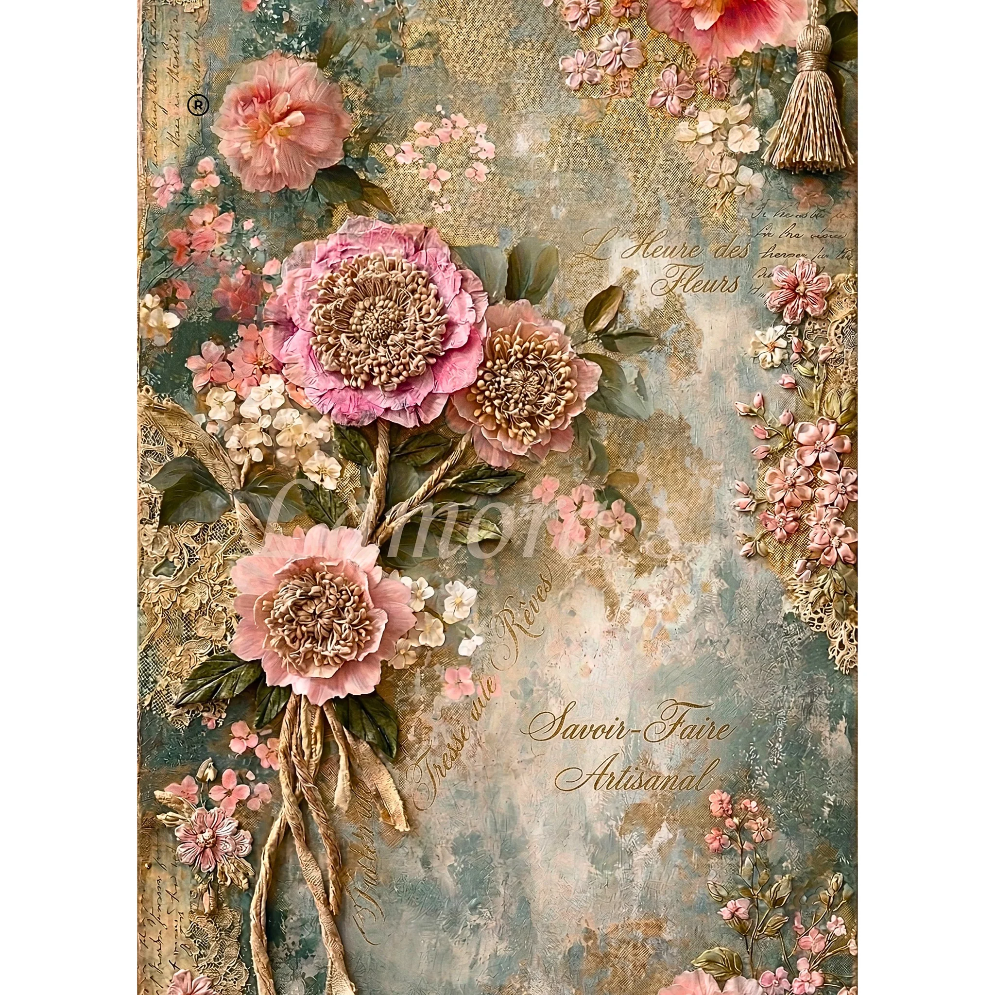 Lamora - Flourish & Finery Decoupage Paper (21x29 & 14x20) - Image 3