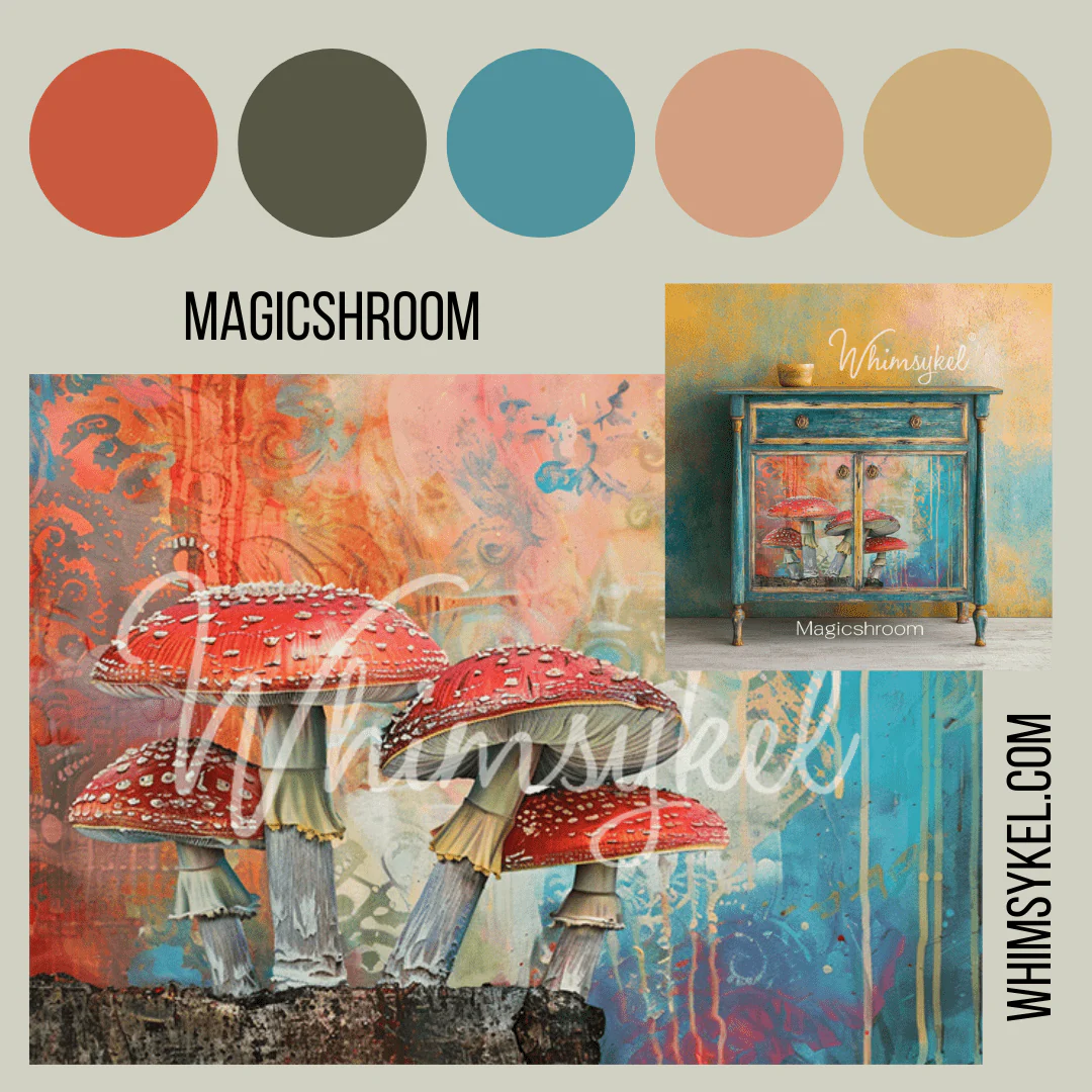 Whimsykel - Magic Schroom Decoupage Paper (3 Sizes) - Image 3