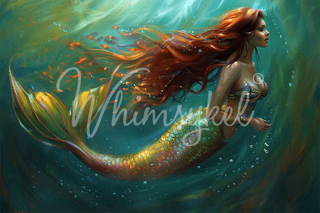 Whimsykel - Ophelia Mermaid Decoupage Paper (29x21, 14x20) - Image 2