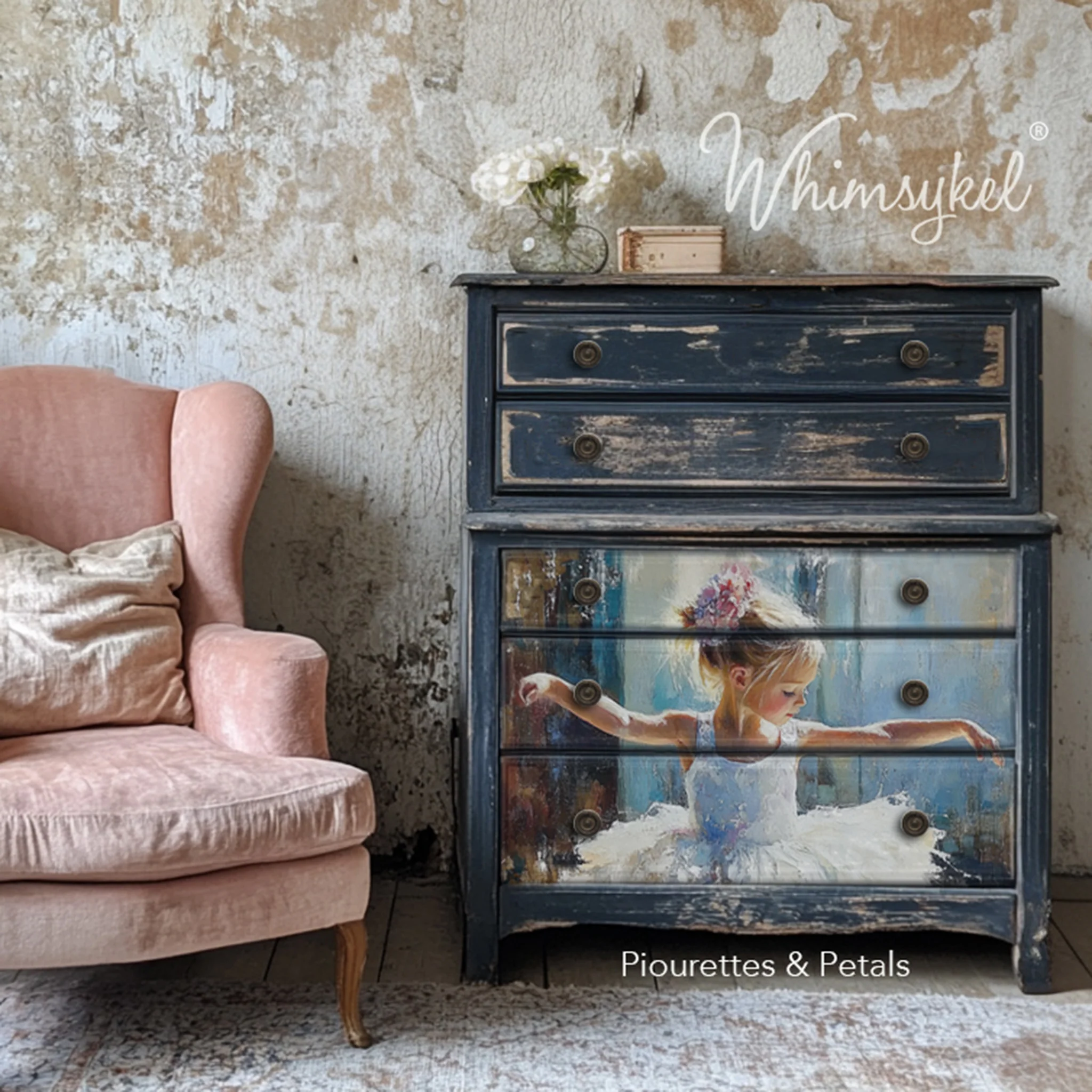 Whimsykel - Pirouettes & Petals Decoupage Paper (21x29, 14x20) - Image 3