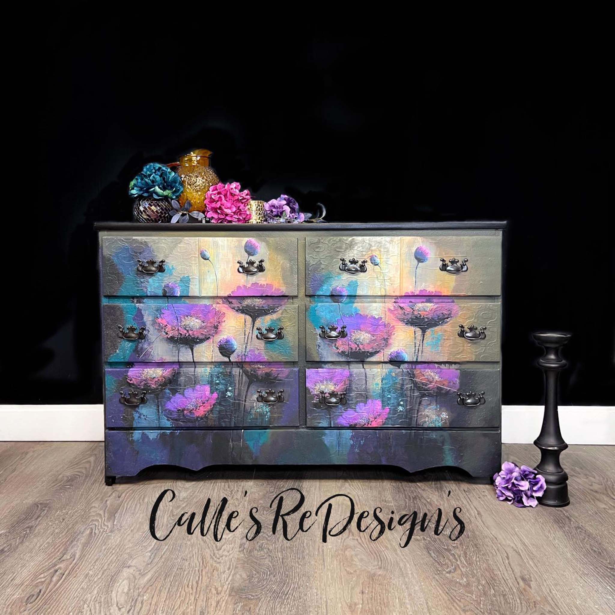 Whimsykel - Purple Poppies Decoupage Paper (21x29, 14x20) - Image 5