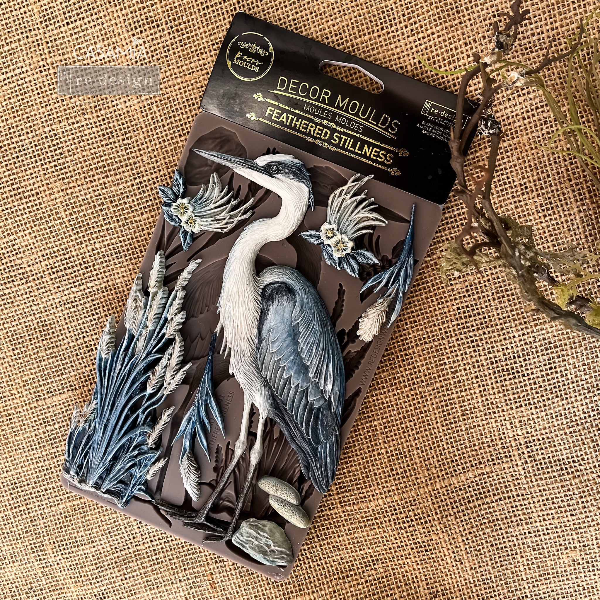 ReDesign with Prima - Feathered Stillness Silicone Mold (5x8) - Image 3