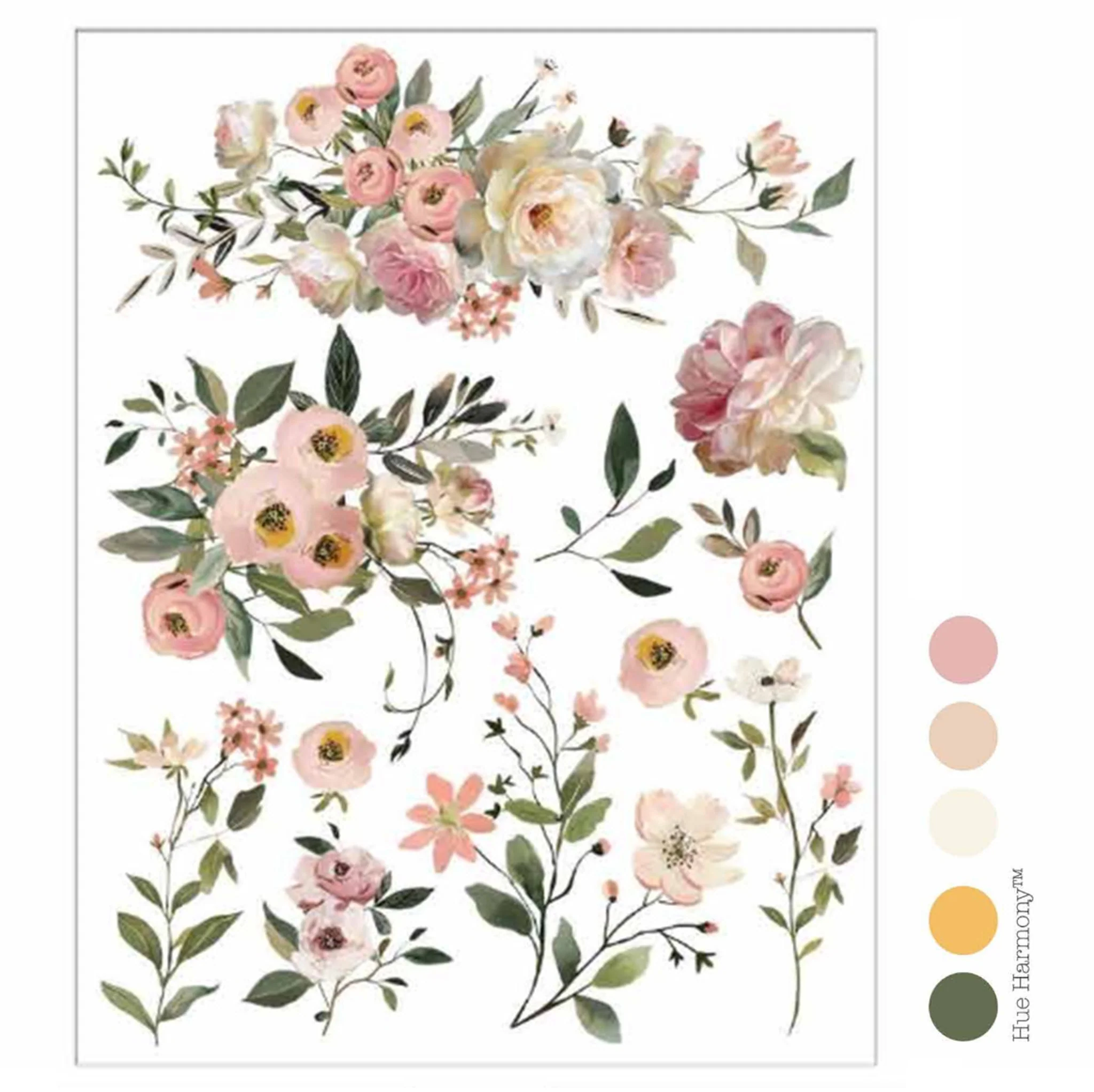 ReDesign with Prima - Blush Reverie Rub-On Transfer Set | 8.5x11, 3 Sheets - Image 4