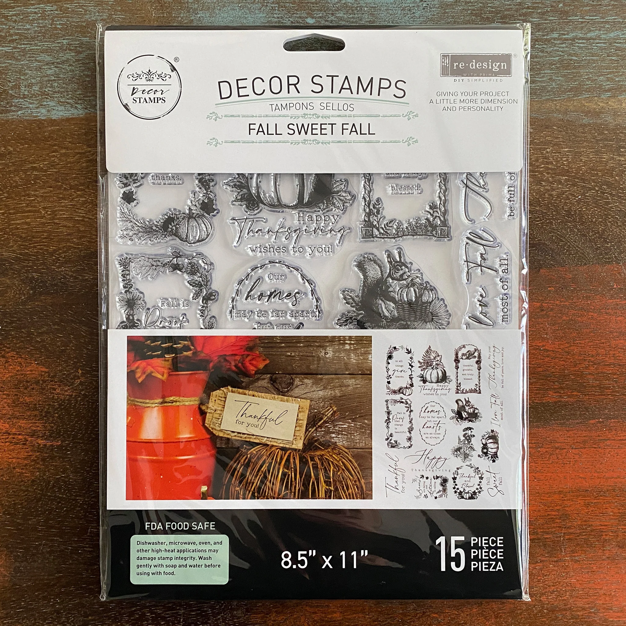ReDesign with Prima - Fall Sweet Fall Stamps for Crafting (8.5x11 Size) - Image 3