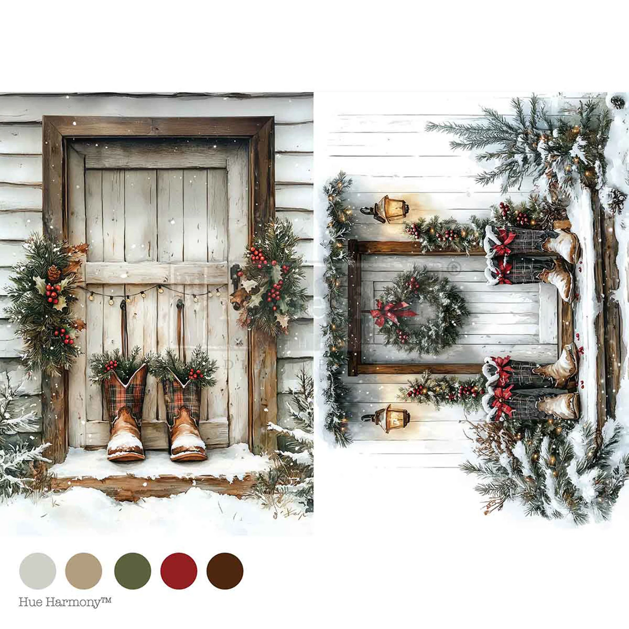 ReDesign with Prima - Plaid & Pine Decoupage Paper (A4 Size) - Image 3