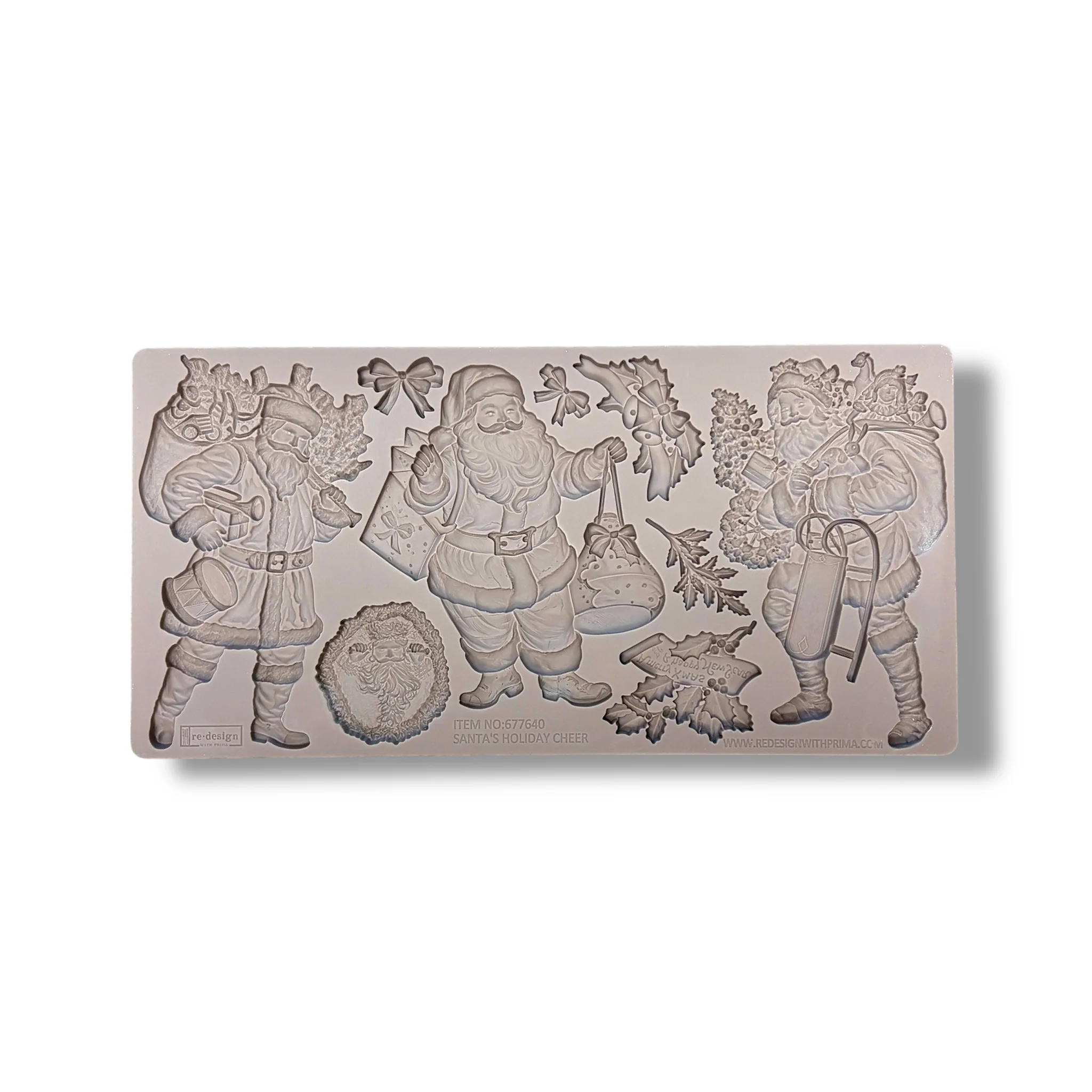ReDesign with Prima - Santa Holiday Cheer Silicone Mold (5x10 Size) - Image 4