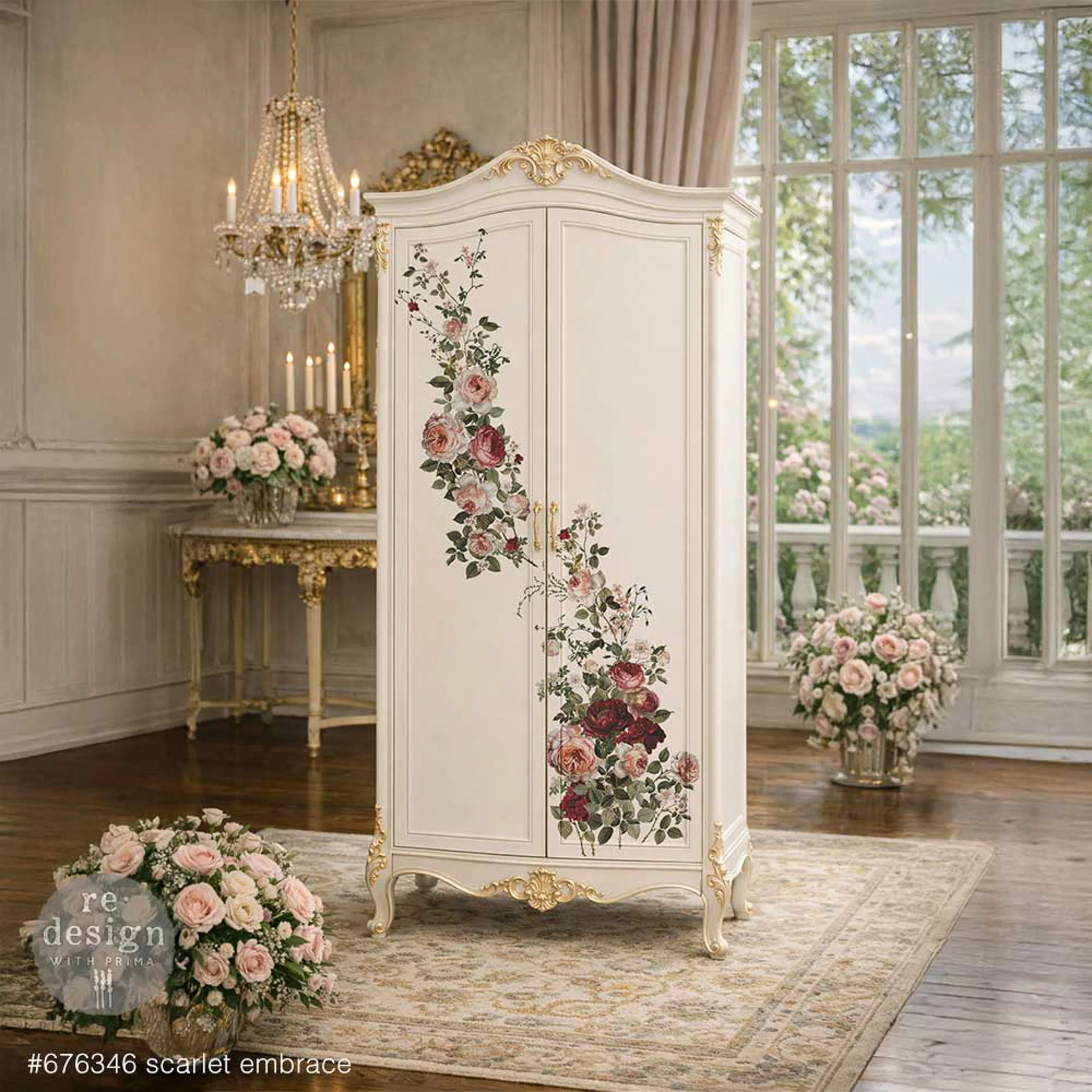 ReDesign with Prima - Scarlet Embrace Furniture Transfer (24x35) - Image 5