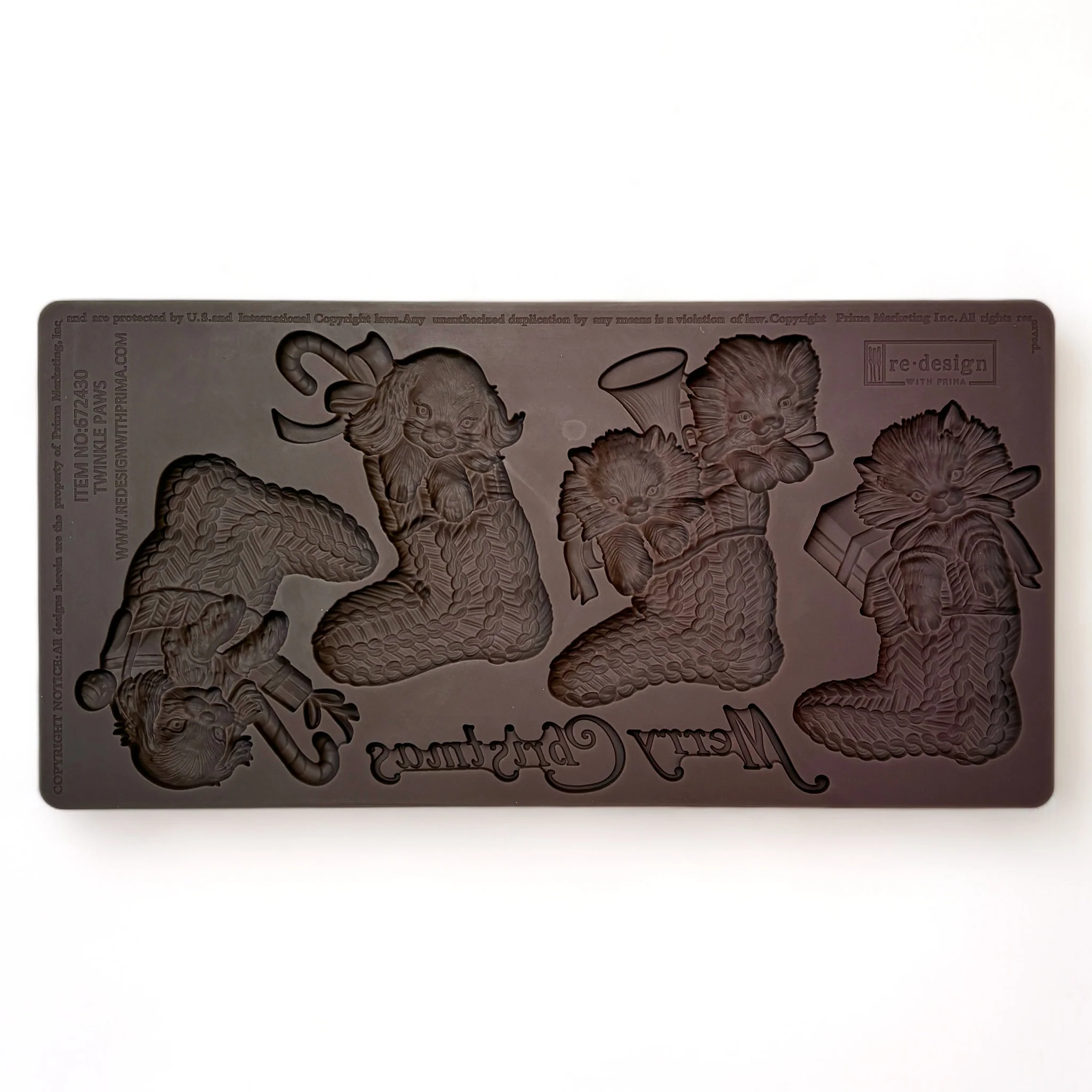 ReDesign with Prima - Twinkle Paws Stockings Silicone Mold (5x10 Size) - Image 4