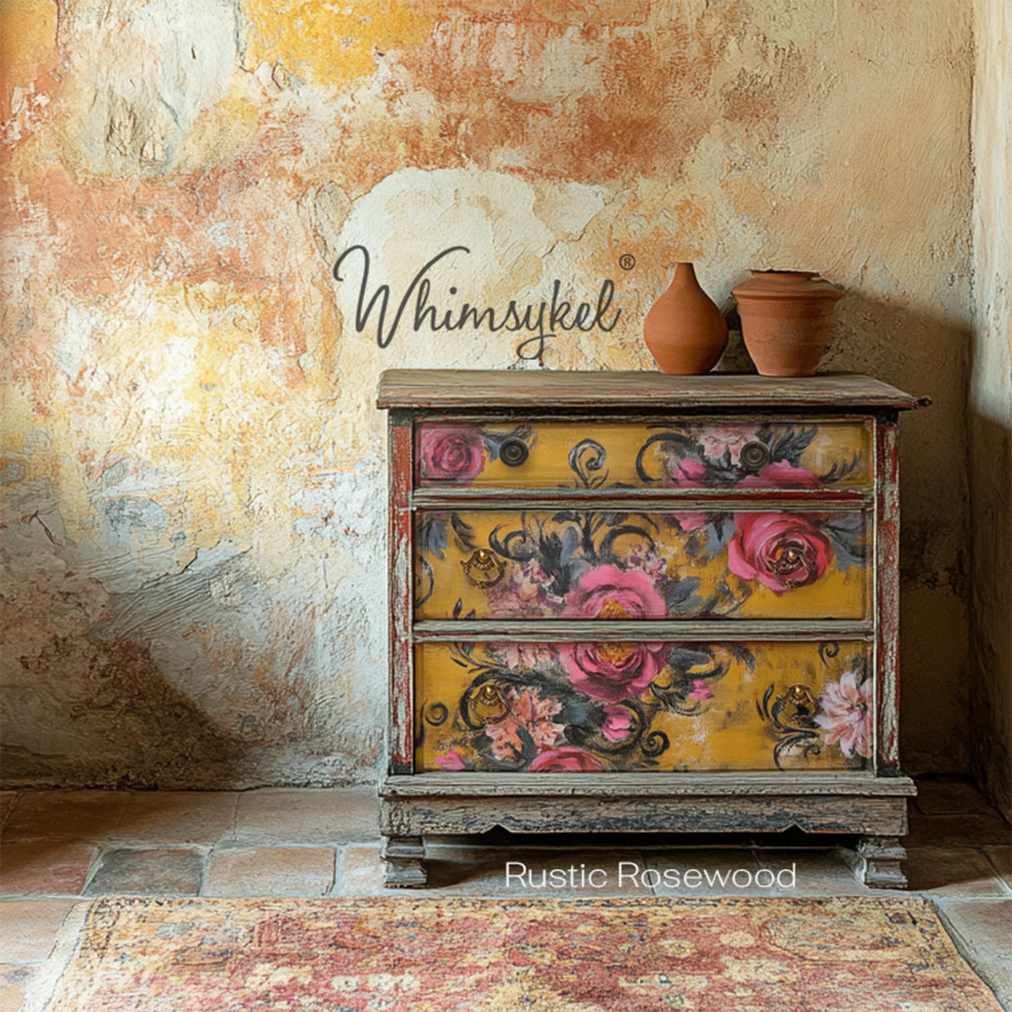 Whimsykel - Rustic Rosewood Decoupage Paper (21x29 Size) - Image 2
