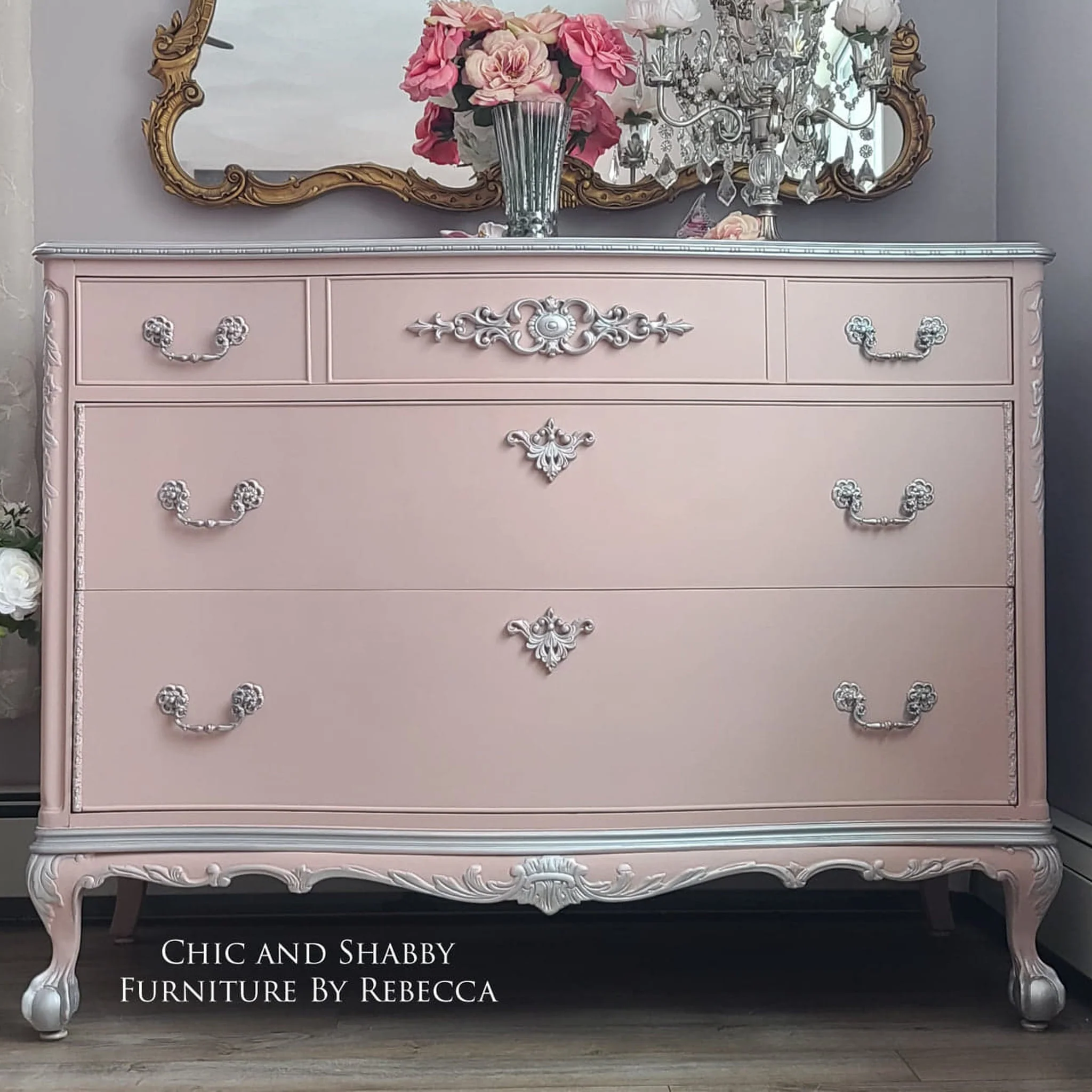 Dixie Belle Tea Rose Chalk Mineral Paint | Furniture Paint - Image 5