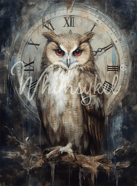 Whimsykel - Timekeeper Decoupage Paper (21x29, 14x20)