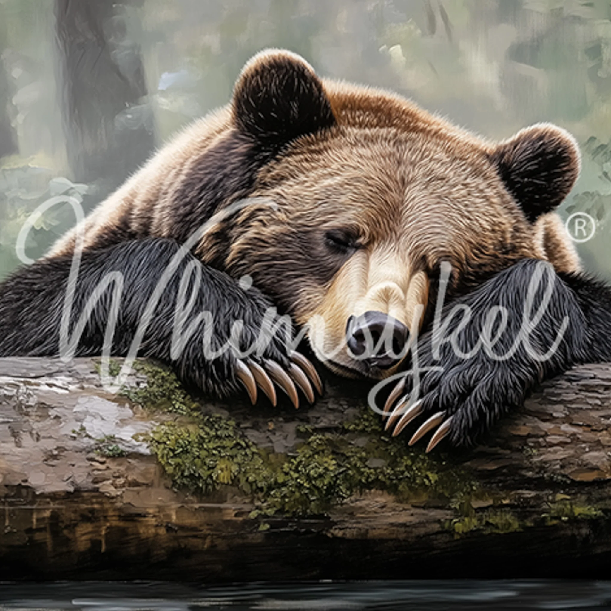 Whimsykel - Tuckered Teddy Decoupage Paper (21x29 Size)