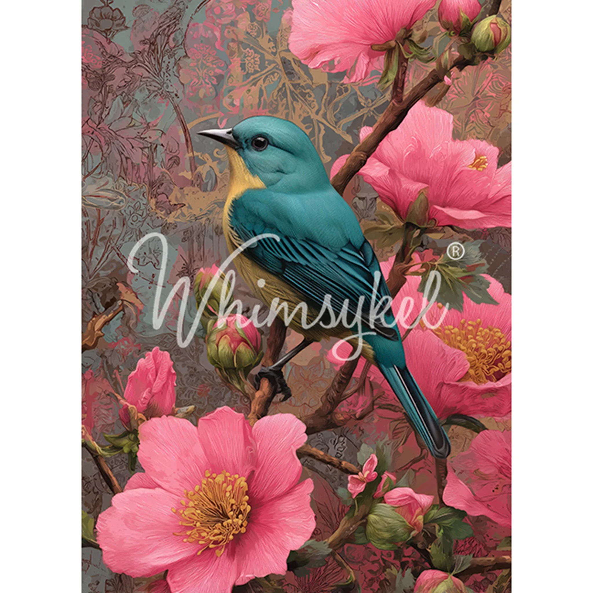 Whimsykel - Songbird Blooms Decoupage Paper (21x29 Size) - Image 3