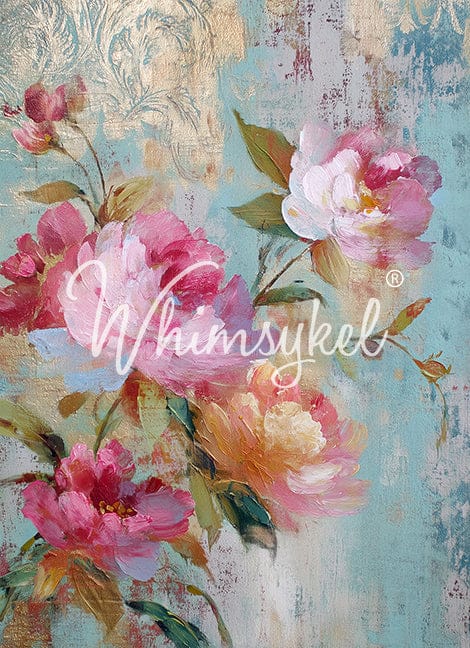 Whimsykel Fresco of Roses I Decoupage Paper for Furniture | 14x20 - Image 4