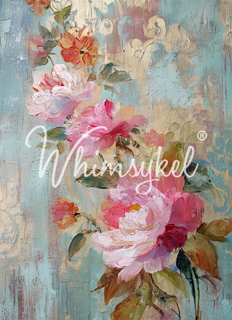 Whimsykel Fresco Roses II Decoupage Paper for Furniture | 14x20 - Image 4