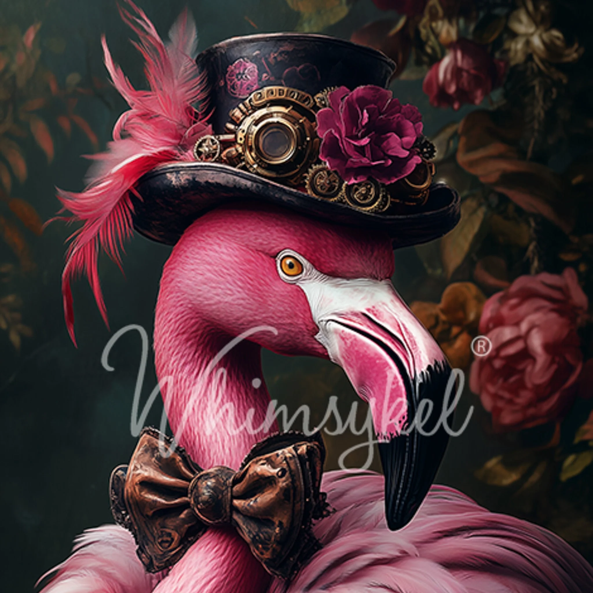 Whimsykel - Pink Flamingear Decoupage Paper (21x29 Size)